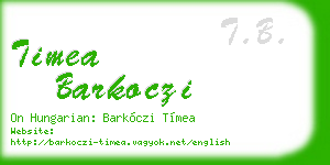 timea barkoczi business card
