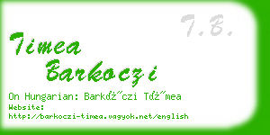 timea barkoczi business card